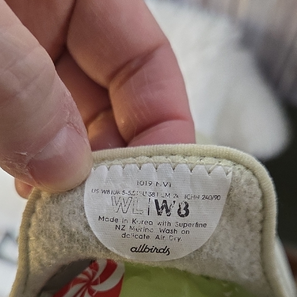 Allbirds Mist Green Slip-On Merino Shoes Size 7.5 - Picture 5 of 7